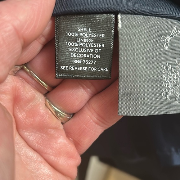 Simply Vera Vera Wang Blue Trench Coat with Bow Detail COAT ONLY! - Picture 3 of 8